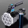 USB Charging IPX 4 LED Camping Waterproof Flashlight Search Light 4 Light Modes