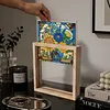 Butterfly DIY Special Shape Double sided Print Clear Diamond Art Kit Wooden Framed Diamond Painting Kit(20x20cm)