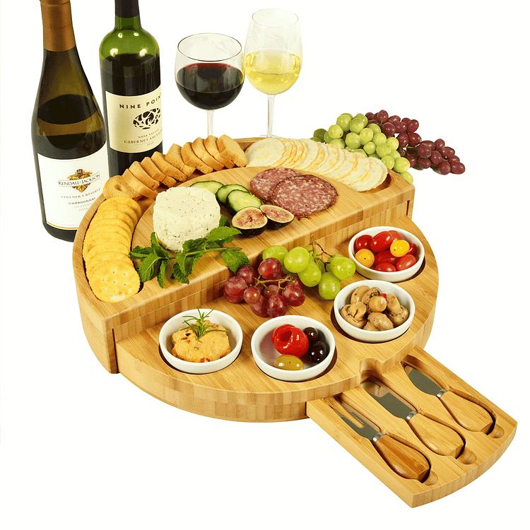 🎄Christmas off🧀  Bamboo rotating charcuterie board