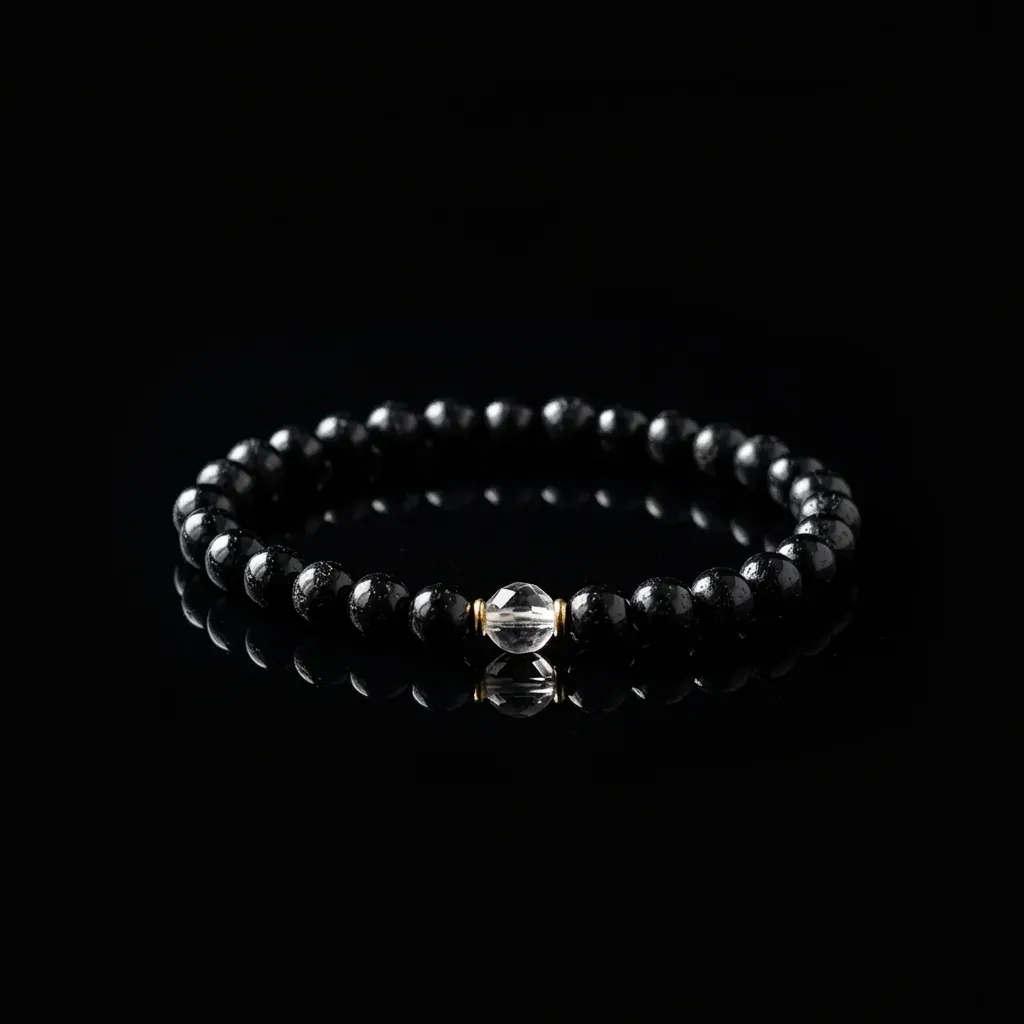 The Sentinel | Natural Black Tourmaline Woven Bracelet