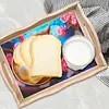 DIY Diamond Painting Wooden Tray Food Tray with Handle Living Room Decoration Donut Wooden Tray Kit