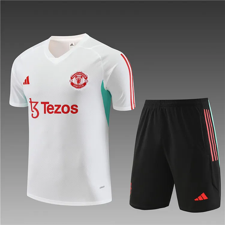 2023-24 Manchester United white short-sleeved training shirt
