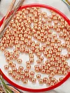 Cross Stitch Bead Embroidery Accessories 2.0mm Metallic Glass Round Beads DI Beads Suitable For 11ct Canvas Hairpin Bracelet Necklace Jewelry Accessories