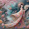 (Multi-Style) Kimono Girl-11CT Stamped Cross Stitch 50*50cm
