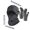 Warm Beanie Hat with Scarves and Touch Screen Gloves for Men and Women (Grey)