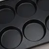 8-Hole Egg Burger Machine Reusable Meat Fryer Plate Bread Mold Pan for Gas Oven