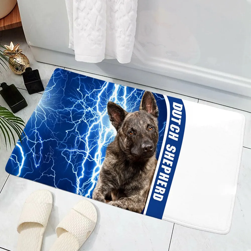 Athvotar Remember American Staffordshire Terrier Dogs Doormat Decor Print Carpet Flannel Non-Slip Doormat for Bedroom Porch