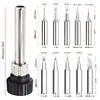 11 Pcs Soldering Iron Tips 900M Lead-Free Solder Iron Tip with Welding Sleeve