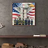 Diamond Painting -DIY Round Drill 911 Eagle guard the Twin Towers(40*40CM)