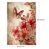 Retro Butterfly Hibiscus-Paint by Numbers Acrylic Painting 40*60CM(Poster style）