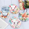 [Upgrade]6pcs/set DIY Diamond Painting Waterproof Case Classic Cute Animals Coaster Gift Decor Set