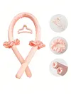 Heatless Curling Rod 4 Pcs. No Heat/Silk Ribbon/Curling Rod/Hair Roller Curls