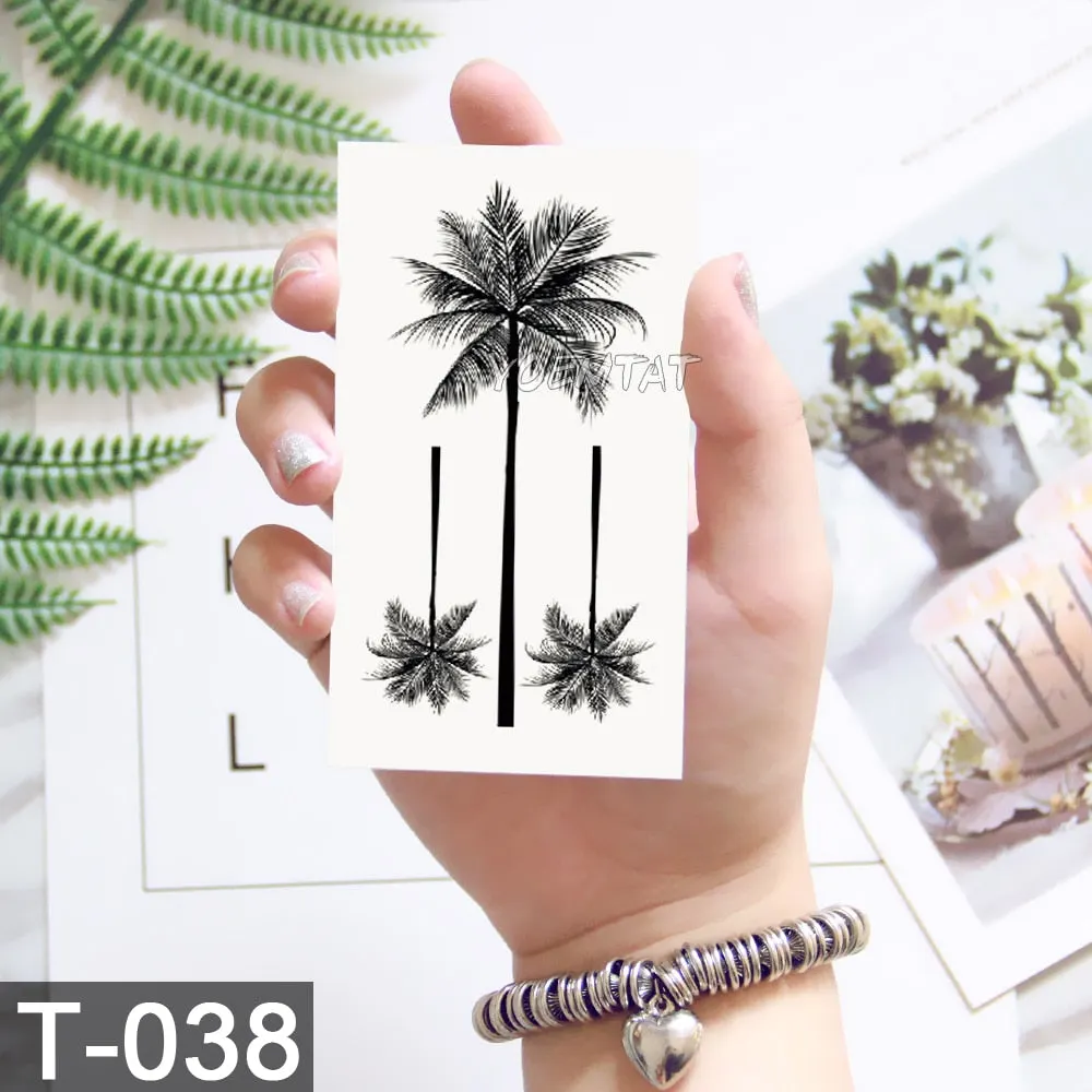 Waterproof Temporary Tattoo Sticker Cute Watercolor Cartoon Design Children Lamp Water Transfer Tatto Marine Man Girl Fake Tatoo