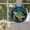 >SALE<Stained Glass Animal Diamond Drawing Hanging Ornament Turtle Window