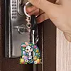 (US Local)PET Double Sided Special Shaped Easter Alphabet DIY Diamond Painting Keychain