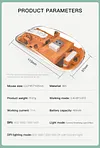 Wireless Bluetooth 5.1 and 2.4G Mini Lightweight Mouse, Transparent Clear and Cool, Bluetooth Silent Mouse