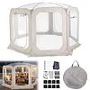 [US Local Warehouse] Bubble Tent for 6-8 Person Portable Transparent Igloo Tent Dome 12x7ft with Rain Cover & Storage Bag Bubble House for Camping Parties and Stargazing