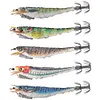 Luminous Wood Shrimp Fishing Lure Steel Wire Squid Jig Shrimp Bait for Saltwater