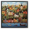 Colorful Houses - 14CT Stamped Cross Stitch - 50*50cm