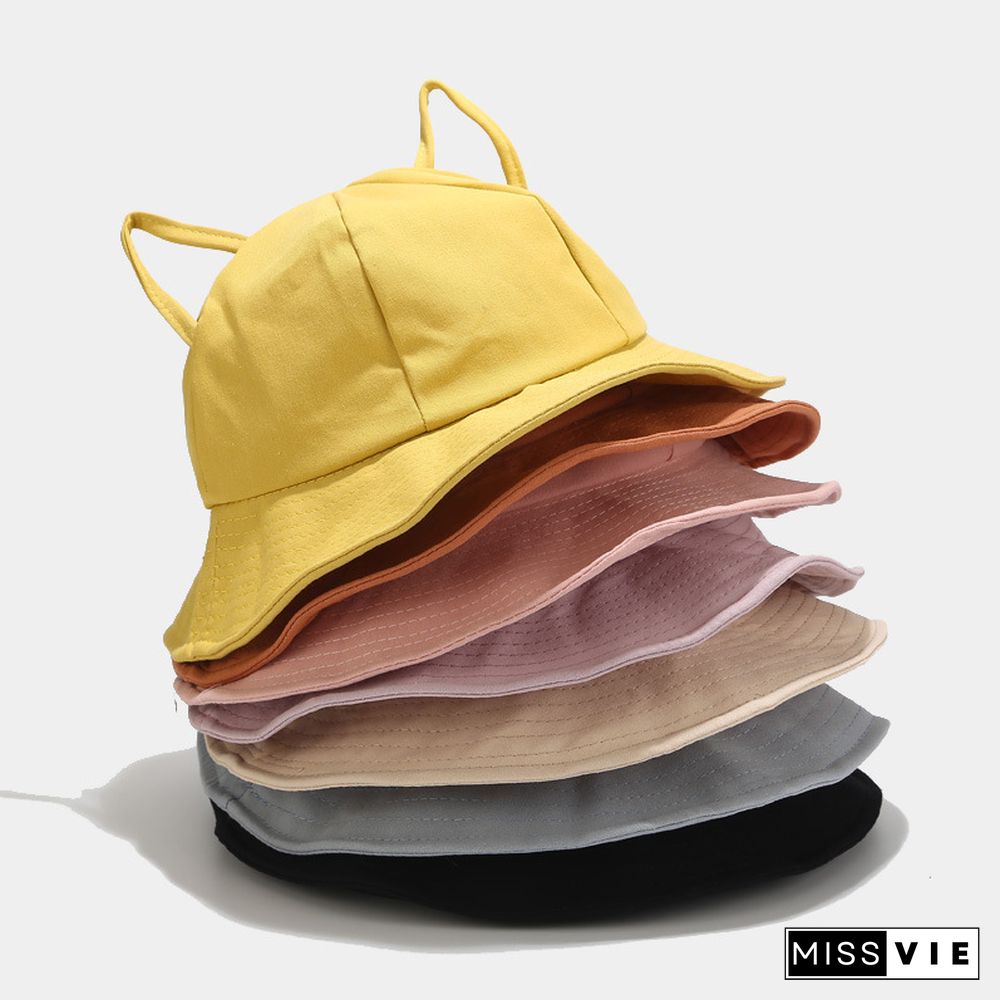 Cute Cat Ears Casual Fisherman Hat