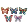 5pcs DIY Full Drill Diamond Painting Special Shaped Butterfly Keychain Gift