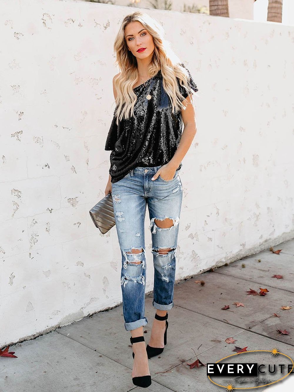 One Step Ahead Sequin Top