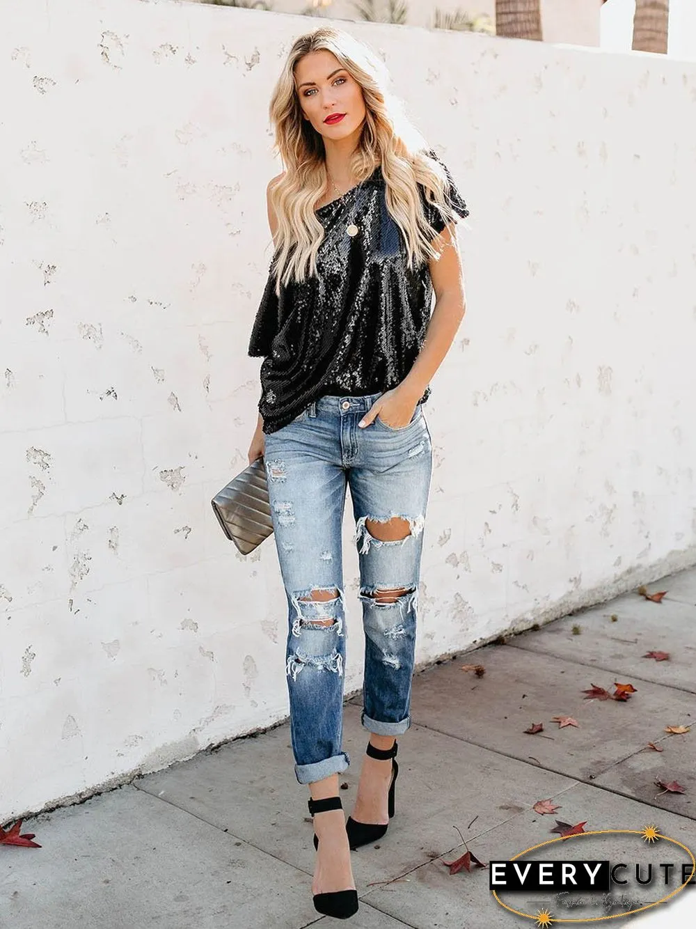 One Step Ahead Sequin Top