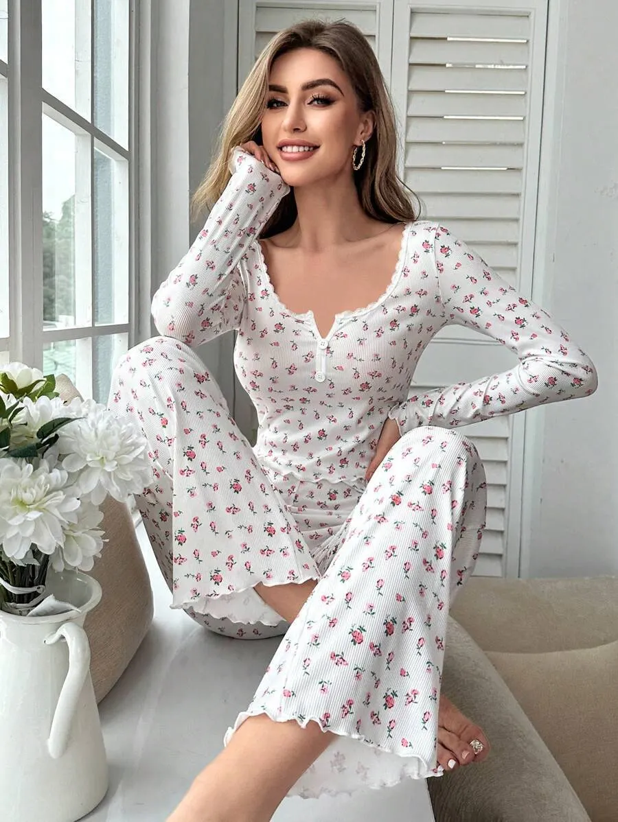 Churchf Exploding Autumn And Winter Home Clothes Sexy Casual Fashion Long-Sleeved Trouser Pyjamas Two Sets Of Women