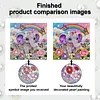 DIY Pearl Painting Baby Elephant for Home Decor with Frame(25x25cm)