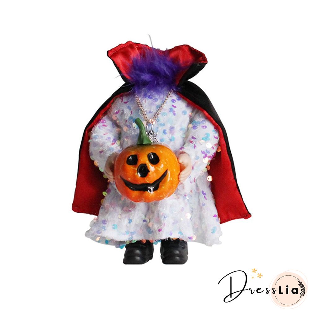 Unique Vampire Gnome Doll With Pumpkin For Halloween Gift And Decoration