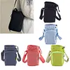 Crossbody Water Bottle Bag Adjustable Strap with Front Pocket for Hiking Camping