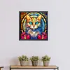 【Limited Stock Sale】Serious Pussy Glass Painting-Paint by Numbers Acrylic Painting 40*40CM