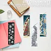 (US Local)8Pcs Christmas Themed DIY Diamond Painting Bookmark for Reading Enthusiasts