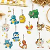 10PCS Diamond Art Keyring Pokemon Double Sided for Adult Kid Purse Handbag Decor