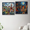 (US Local)2pcs/set House-14CT Stamped Cross Stitch Kit(40x40cm)