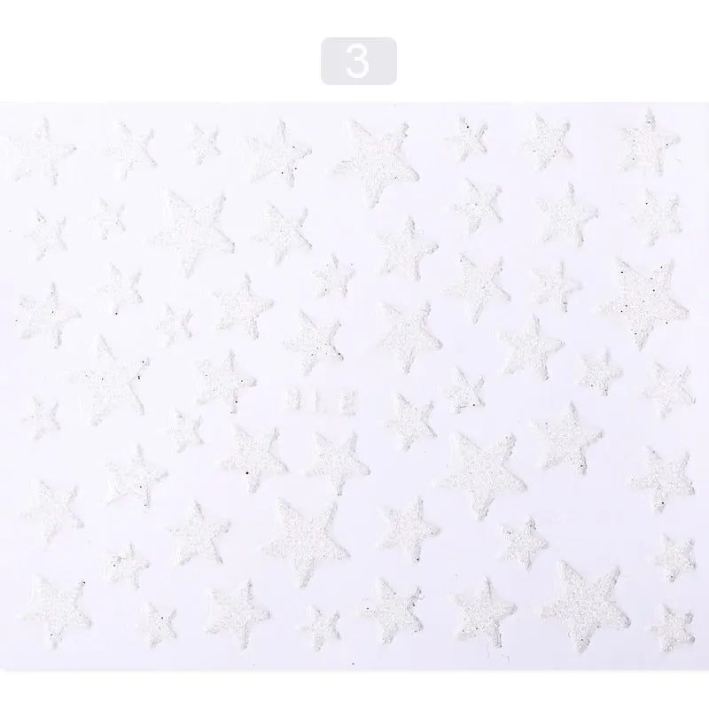 1 Sheet Butterfly Stars Series Nail Sticker Flower Leaves Slider Transfer Nail Decals Decoration Nail Art DIY Accessories-Nail Inspo