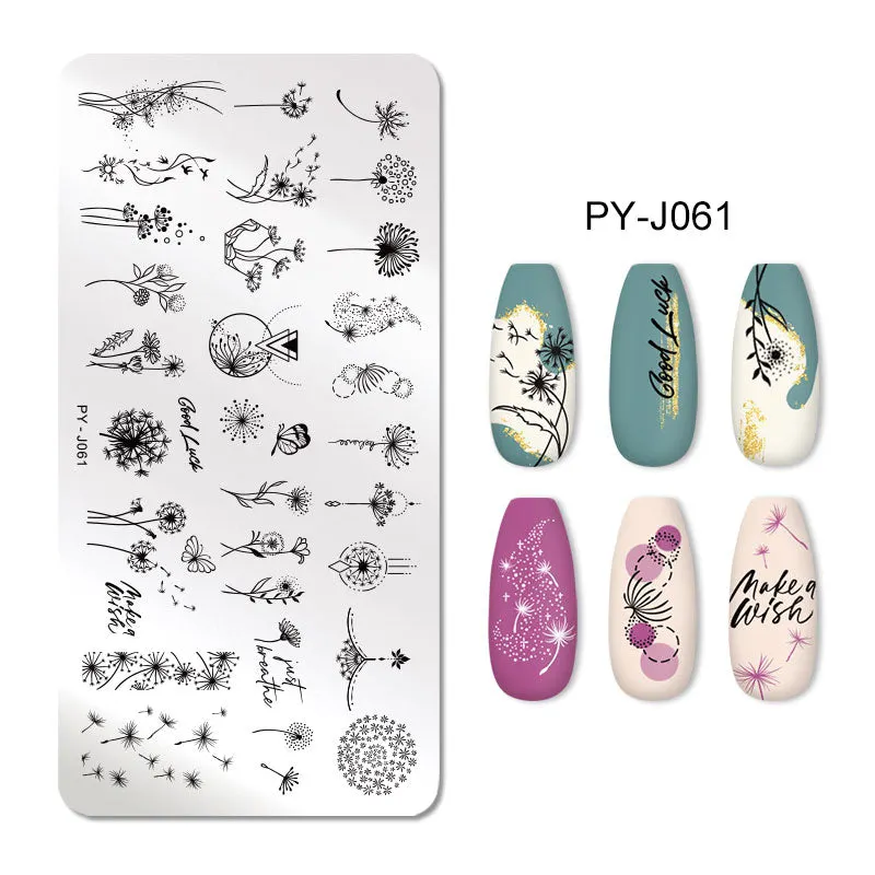 PICT YOU  Nail Stamping Plates Line Pictures Stencil Stainless Steel Nail Design for Printing Nail Art Image Plate Tool-Nail Inspo
