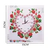 DIY Flower Special Shaped Diamond Painting Clock