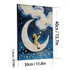 Moon Girl DIY Pearl Painting Kit with Frame 30x40cm Pearl Gem Paintings Picture Arts Craft for Adults Beginners Gift Home Wall Decor