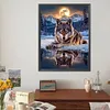 Moon Wolf-Full Round Diamond Painting 40*50cm