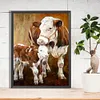 >SALE<5D DIY Full Square Drill Partial AB Drill Diamond Painting Two Cows Kit 35x45cm