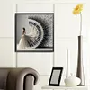 Fille De Piano-Compl&egrave;te Rond Diamant Peinture-40*40CM
