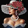 Elegant Beauty-Partial Special Shaped Diamond Painting 30*30CM