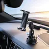 Suction Cup Car Tablet Holder with Adjustable Arm & 360 Rotation Car Phone Mount for Dashboard & Windshield Heavy Duty Truck Accessories