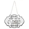 >SALE<Wooden Shop Sign Diamond Painting Hanging Pendant for Home Decor (Closed White)