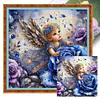 (Multi Style)Rose Butterfly-Full Embroidery 3 Strands 11CT Stamped Cross Stitch-45*45CM