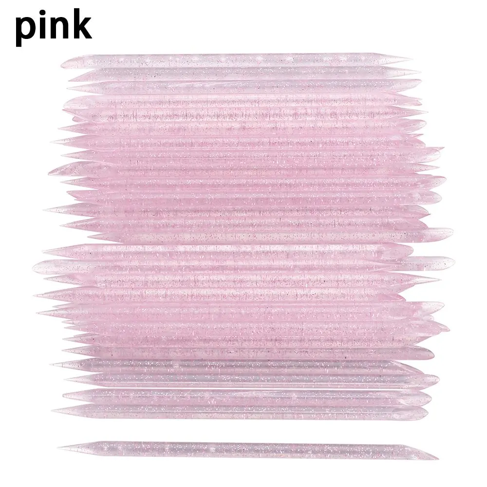 50Pcs Reusable Crystal Stick Double End Nail Art Cuticle Pusher Cuticle Remover Tool Pedicure Care Nails Manicures Tools
