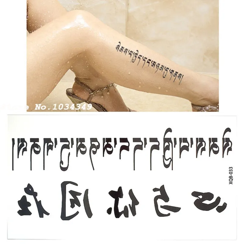 1pcs Sexy Indian Totem Small Full Flower Arm Temporary Waterproof Tattoo Stickers for Women Men Body Art
