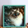 Christmas Cat - 11CT Stamped Cross Stitch 45*45cm/17.72*17.72in