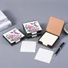 5D DIY PU Diamond Art Note Box with 160 Sheets Paper Memo Pad Holder (Flower)